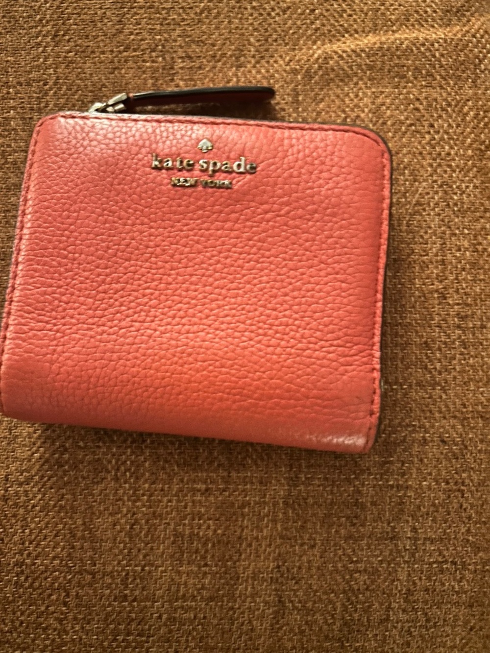 Kate Spade New York Small L-zip Flap Wallet Reddish Pink